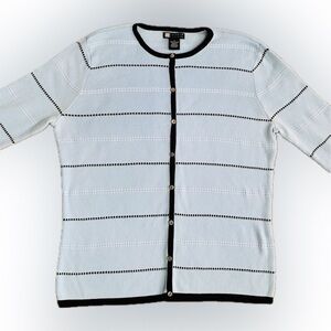 CAROLE LITTLE cotton cardigan, light blue, large